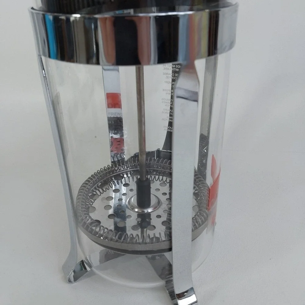 BODUM Glass French Press Coffee Maker - 8-Cup Capacity, Glass & Stainless Chrome